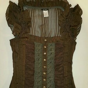 Oh YES ruffle neck top